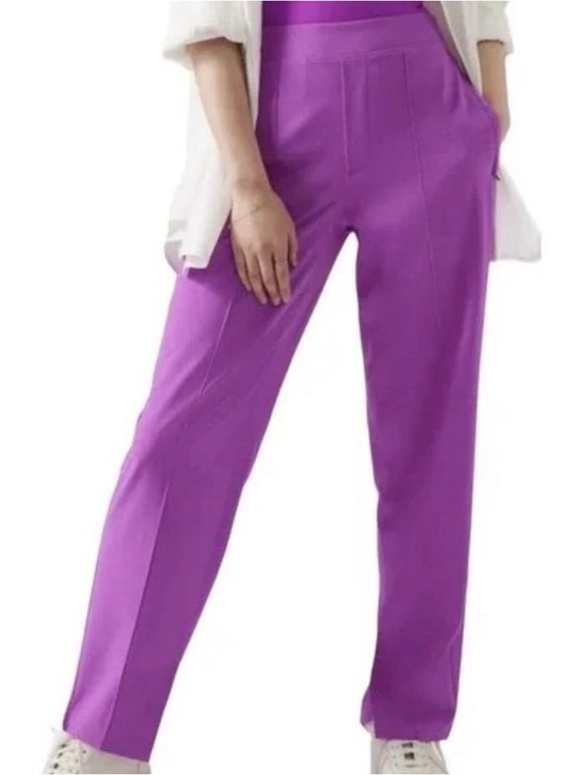 Nwt Athleta Featherweight Stretch, Wrinkle Resistant, Elastic Waist Pant Size 6